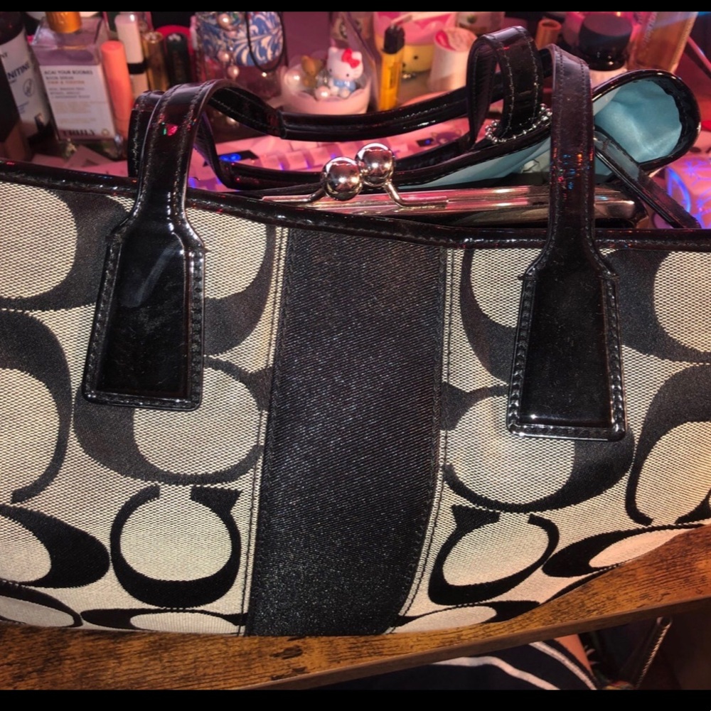Authentic Coach purse with matching wallet.